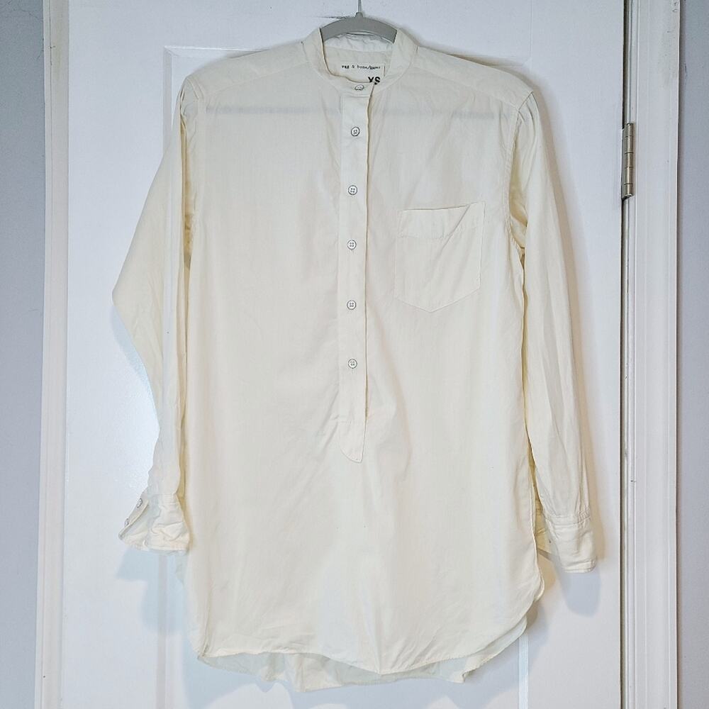 Rag & Bone Cream Mandarin Collar Tunic Shirt XS Long Sleeve